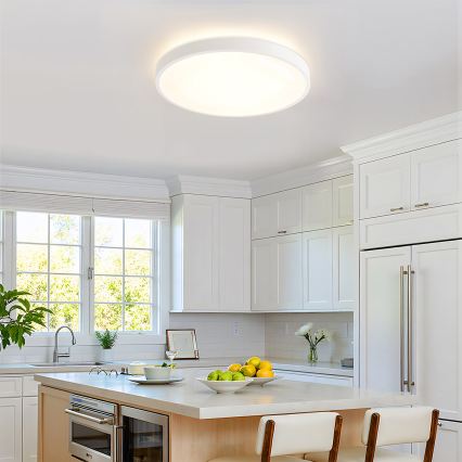 Brilagi - LED Stmívatelné stropní svítidlo GLASS POOL DOUBLE LED/60W/230V 3000-6000K 50 cm bílá + dálkové ovládání