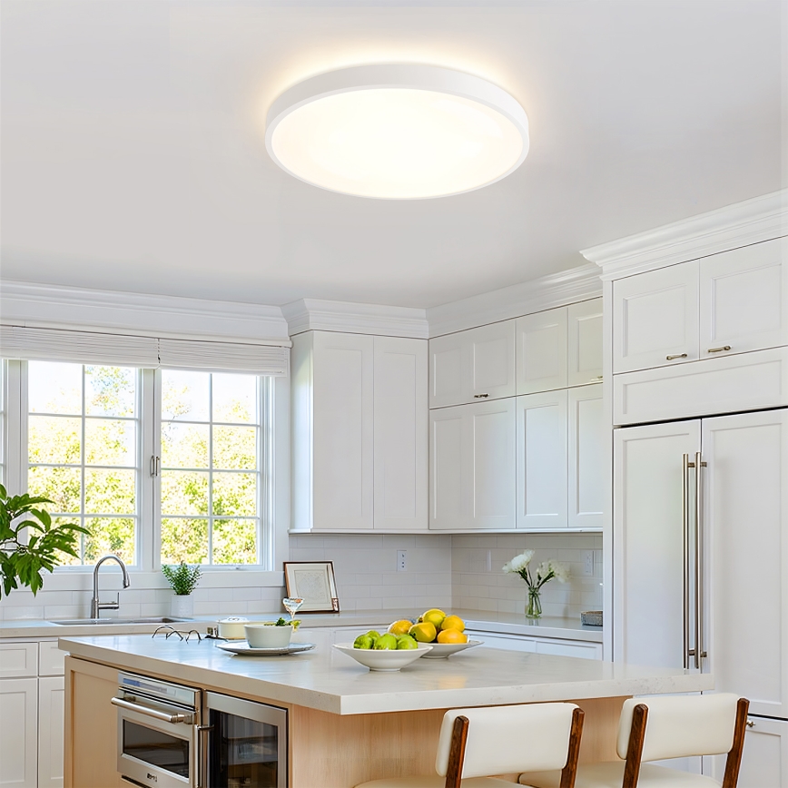 Brilagi - LED Stmívatelné stropní svítidlo GLASS POOL DOUBLE LED/60W/230V 3000-6000K 50 cm bílá + dálkové ovládání