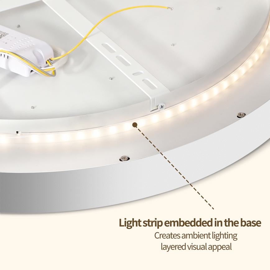 Brilagi - LED Stmívatelné stropní svítidlo GLASS POOL DOUBLE LED/60W/230V 3000-6000K 50 cm bílá + dálkové ovládání