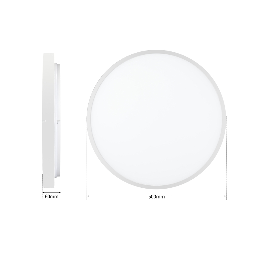 Brilagi - LED Stmívatelné stropní svítidlo GLASS POOL DOUBLE LED/60W/230V 3000-6000K 50 cm bílá + dálkové ovládání