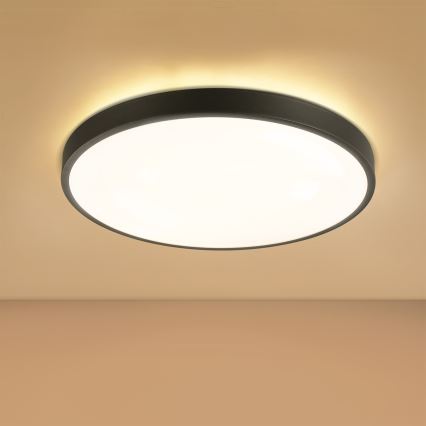 Brilagi - LED Stmívatelné stropní svítidlo GLASS POOL DOUBLE LED/60W/230V 3000-6000K 50 cm černá + dálkové ovládání