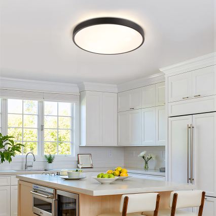 Brilagi - LED Stmívatelné stropní svítidlo GLASS POOL DOUBLE LED/60W/230V 3000-6000K 50 cm černá + dálkové ovládání