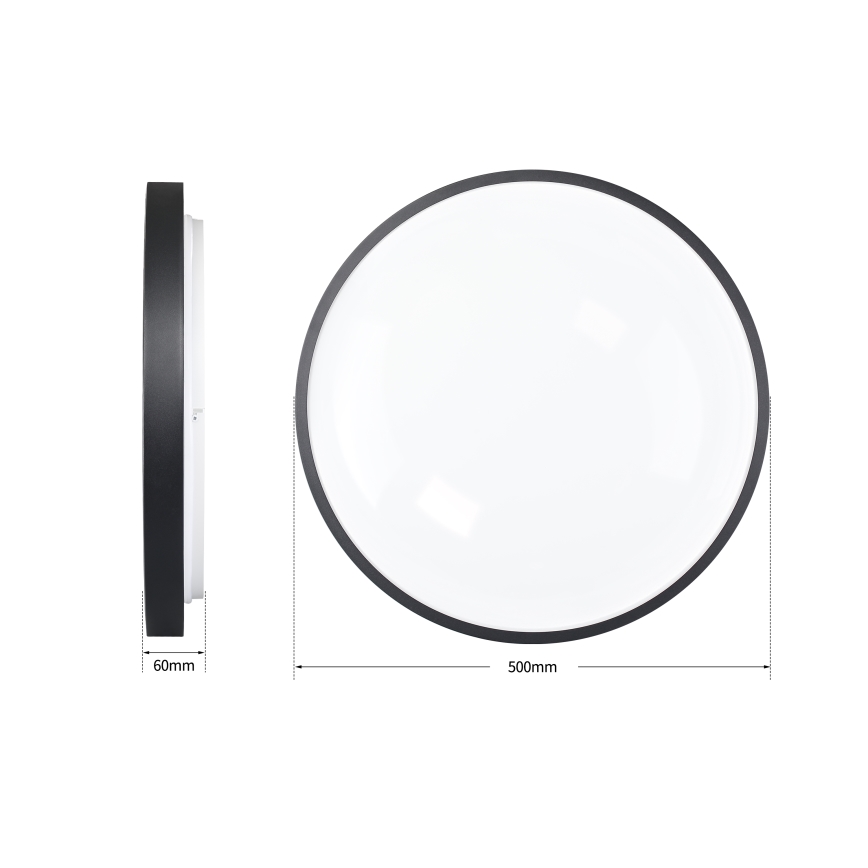 Brilagi - LED Stmívatelné stropní svítidlo GLASS POOL DOUBLE LED/60W/230V 3000-6000K 50 cm černá + dálkové ovládání