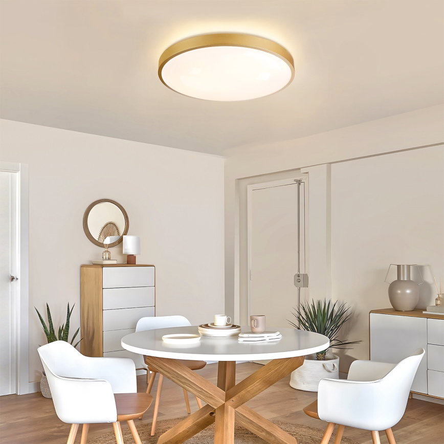 Brilagi - LED Stmívatelné stropní svítidlo GLASS POOL DOUBLE LED/60W/230V 3000-6000K 50 cm zlatá + dálkové ovládání