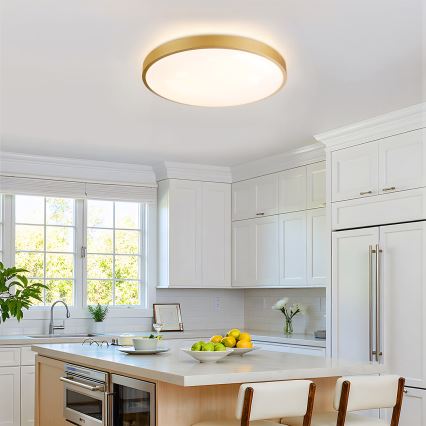 Brilagi - LED Stmívatelné stropní svítidlo GLASS POOL DOUBLE LED/60W/230V 3000-6000K 50 cm zlatá + dálkové ovládání