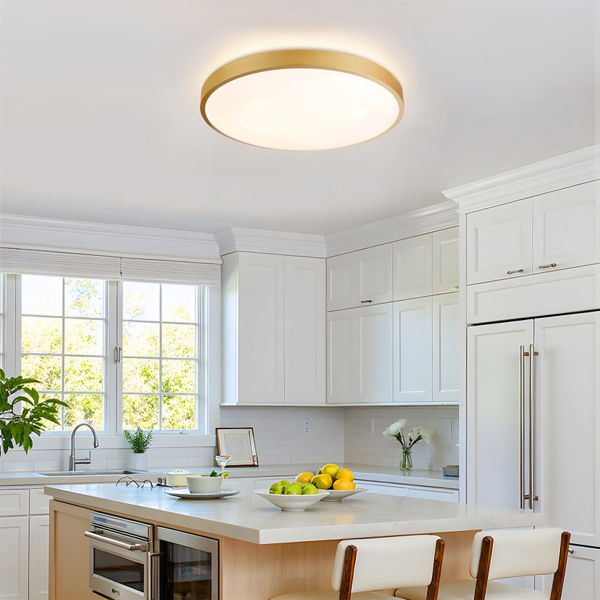 Brilagi - LED Stmívatelné stropní svítidlo GLASS POOL DOUBLE LED/60W/230V 3000-6000K 50 cm zlatá + dálkové ovládání