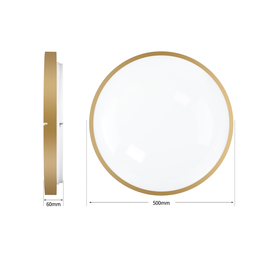 Brilagi - LED Stmívatelné stropní svítidlo GLASS POOL DOUBLE LED/60W/230V 3000-6000K 50 cm zlatá + dálkové ovládání