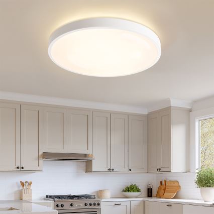 Brilagi - LED Stmívatelné stropní svítidlo GLASS POOL DOUBLE LED/80W/230V 3000-6000K pr. 60 cm bílá + dálkové ovládání