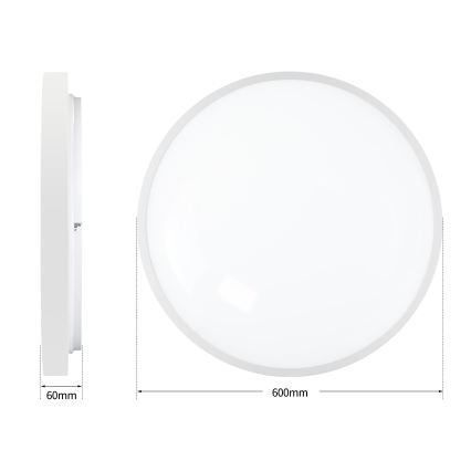 Brilagi - LED Stmívatelné stropní svítidlo GLASS POOL DOUBLE LED/80W/230V 3000-6000K 60 cm bílá + dálkové ovládání