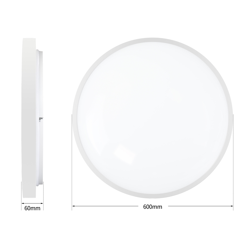 Brilagi - LED Stmívatelné stropní svítidlo GLASS POOL DOUBLE LED/80W/230V 3000-6000K 60 cm bílá + dálkové ovládání