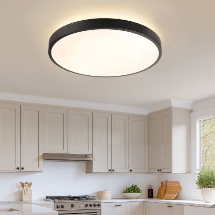 Brilagi - LED Stmívatelné stropní svítidlo GLASS POOL DOUBLE LED/80W/230V 3000-6000K 60 cm černá + dálkové ovládání