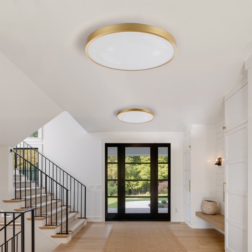 Brilagi - LED Stmívatelné stropní svítidlo GLASS POOL DOUBLE LED/80W/230V 3000-6000K 60 cm zlatá + dálkové ovládání