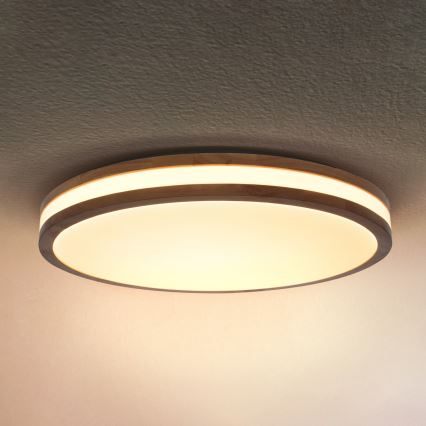 Brilagi - LED Stmívatelné stropní svítidlo MOLINA LED/60W/230V 3000-6500K dub pr. 58 cm + dálkové ovládání