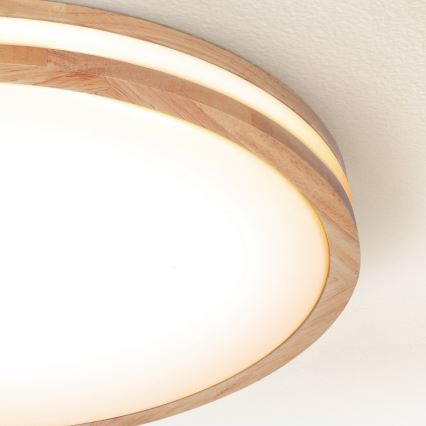 Brilagi - LED Stmívatelné stropní svítidlo MOLINA LED/60W/230V 3000-6500K dub pr. 58 cm + dálkové ovládání