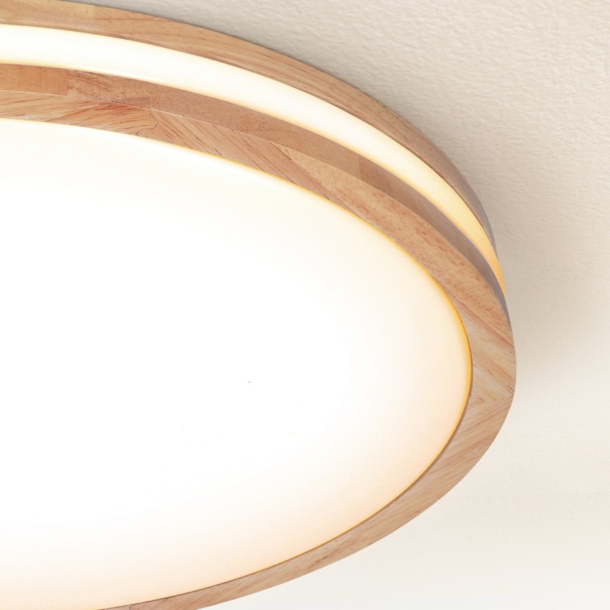 Brilagi - LED Stmívatelné stropní svítidlo MOLINA LED/60W/230V 3000-6500K dub pr. 58 cm + dálkové ovládání