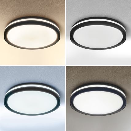 Brilagi - LED Stmívatelné stropní svítidlo NAOMI LED/48W/230V 3000-6500K pr. 39 cm černá + dálkové ovládání