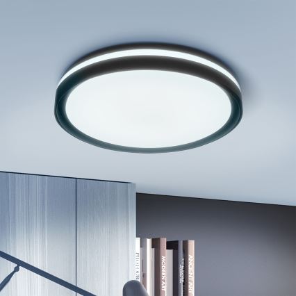 Brilagi - LED Stmívatelné stropní svítidlo NAOMI LED/48W/230V 3000-6500K pr. 39 cm černá + dálkové ovládání