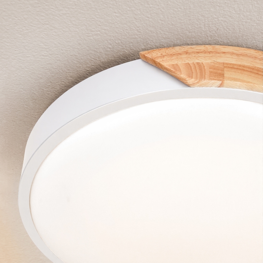 Brilagi - LED Stmívatelné stropní svítidlo PILANA LED/48W/230V dub/bílá pr. 40 cm + dálkové ovládání