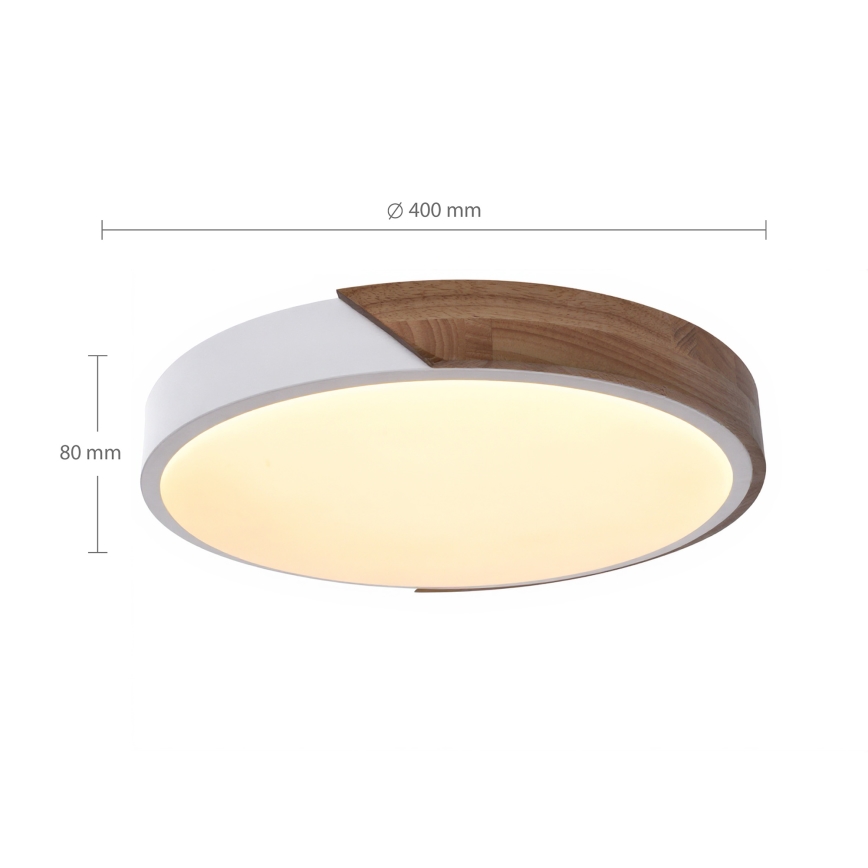 Brilagi - LED Stmívatelné stropní svítidlo PILANA LED/48W/230V dub/bílá pr. 40 cm + dálkové ovládání