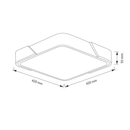 Brilagi - LED Stmívatelné stropní svítidlo PILANA LED/48W/230V 3000-6500K dub/černá 42x42 cm + dálkové ovládání