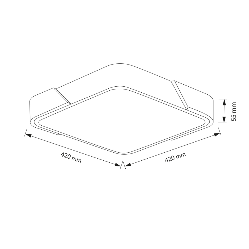 Brilagi - LED Stmívatelné stropní svítidlo PILANA LED/48W/230V 3000-6500K dub/černá 42x42 cm + dálkové ovládání