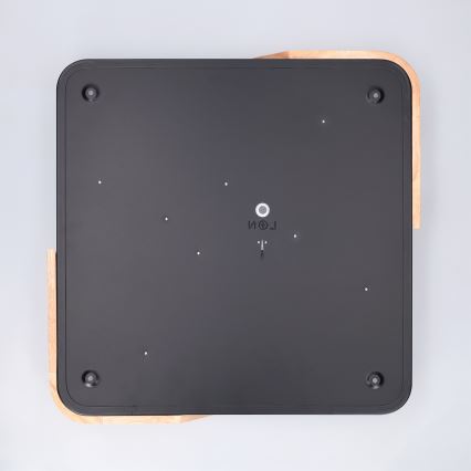 Brilagi - LED Stmívatelné stropní svítidlo PILANA LED/48W/230V 3000-6500K dub/černá 42x42 cm + dálkové ovládání