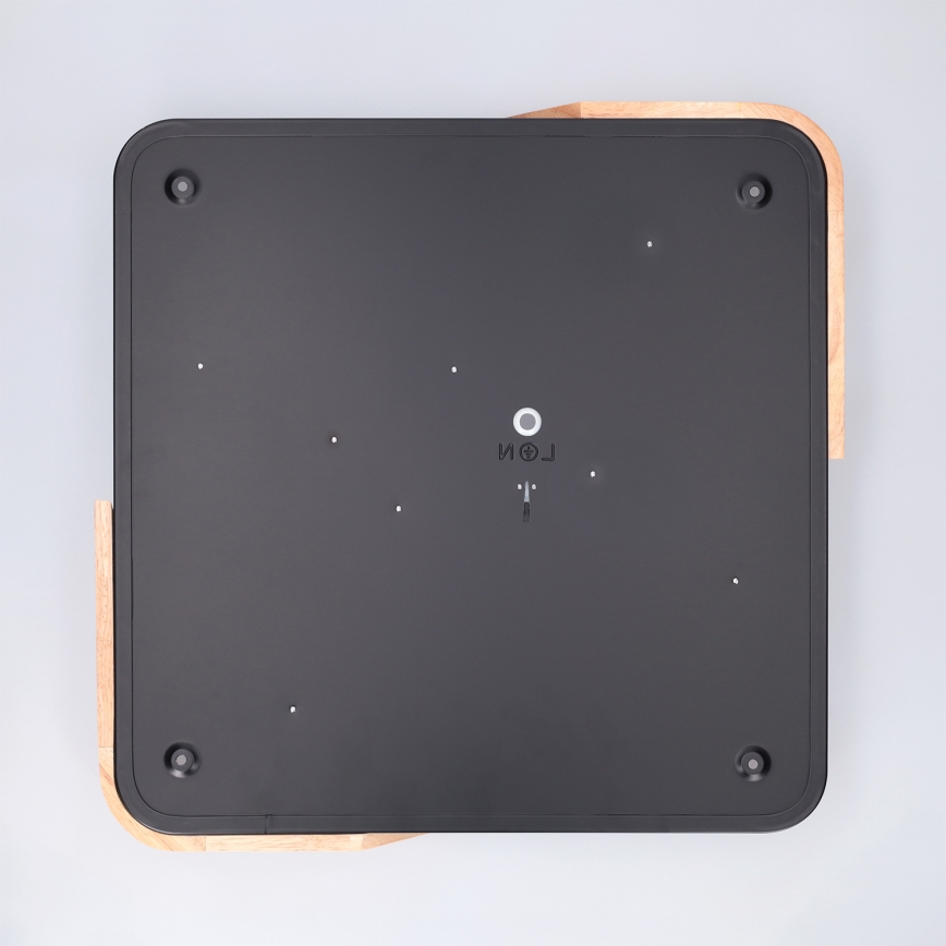 Brilagi - LED Stmívatelné stropní svítidlo PILANA LED/48W/230V 3000-6500K dub/černá 42x42 cm + dálkové ovládání