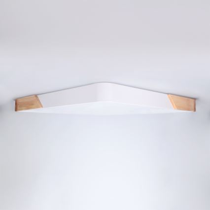 Brilagi - LED Stmívatelné stropní svítidlo PILANA LED/60W/230V 3000-6500K dub/bílá 56x56 cm + dálkové ovládání