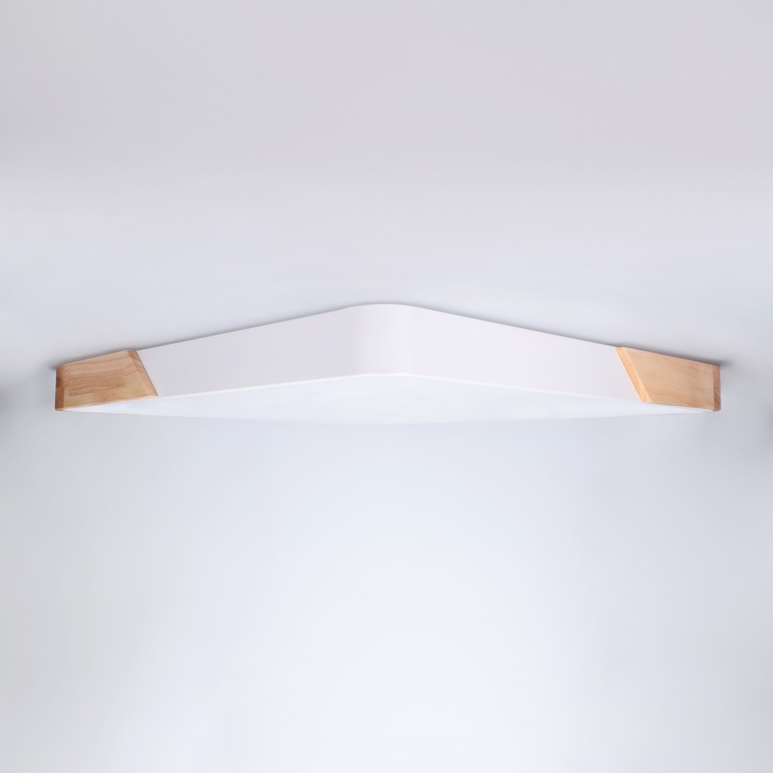 Brilagi - LED Stmívatelné stropní svítidlo PILANA LED/60W/230V 3000-6500K dub/bílá 56x56 cm + dálkové ovládání