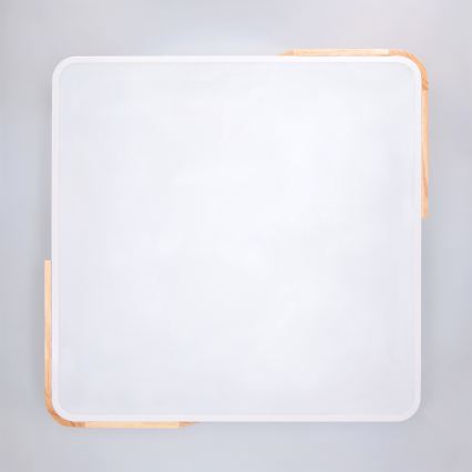 Brilagi - LED Stmívatelné stropní svítidlo PILANA LED/60W/230V 3000-6500K dub/bílá 56x56 cm + dálkové ovládání