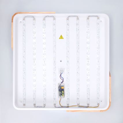 Brilagi - LED Stmívatelné stropní svítidlo PILANA LED/60W/230V 3000-6500K dub/bílá 56x56 cm + dálkové ovládání