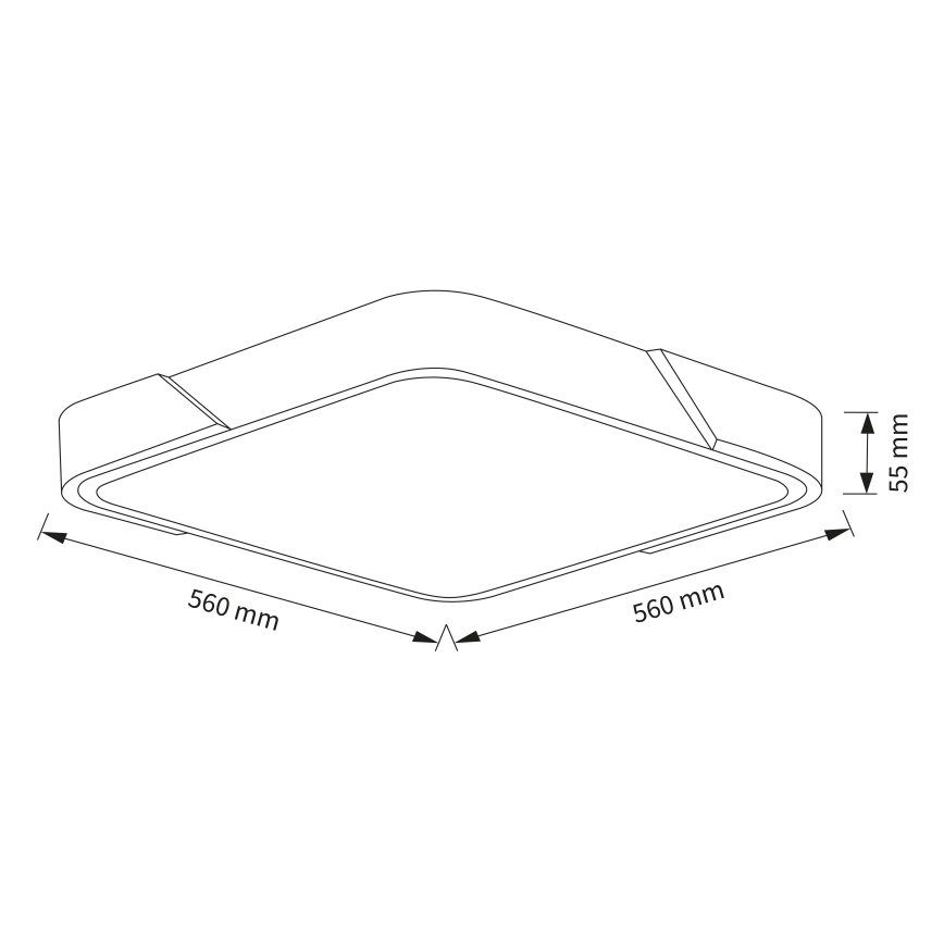 Brilagi - LED Stmívatelné stropní svítidlo PILANA LED/60W/230V 3000-6500K dub/bílá 56x56 cm + dálkové ovládání