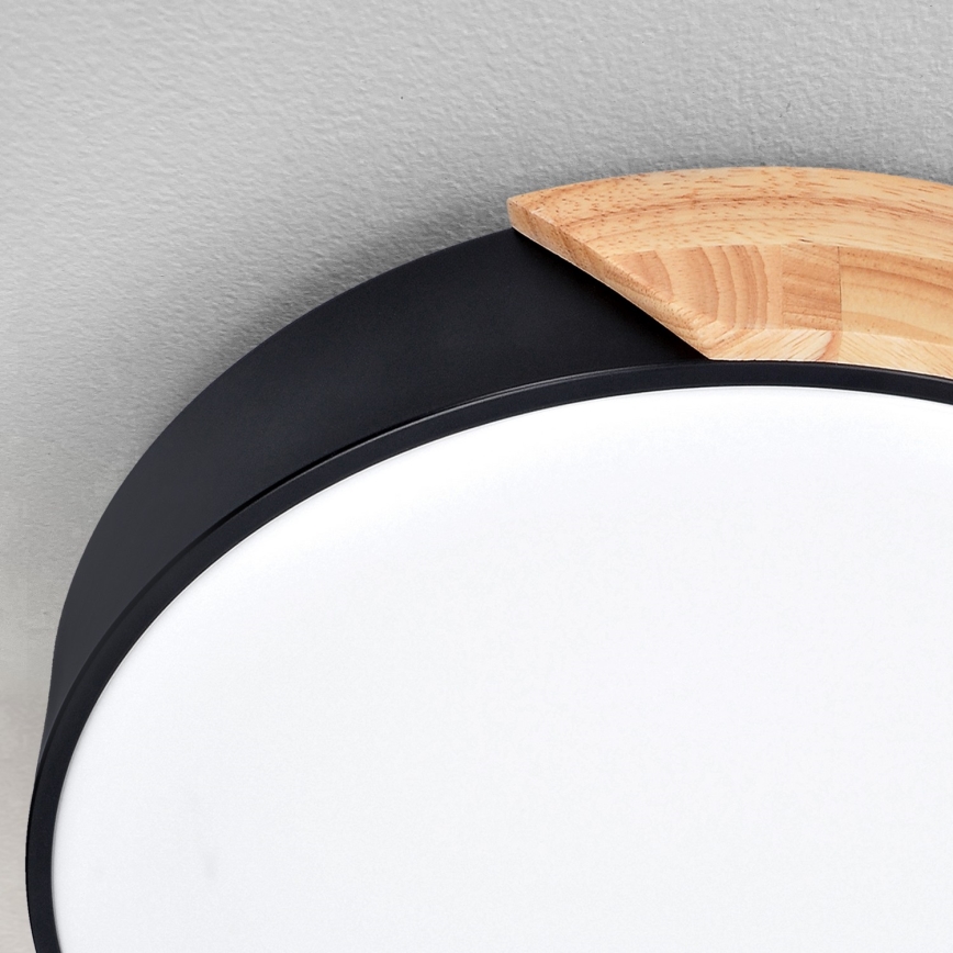 Brilagi - LED Stmívatelné stropní svítidlo PILANA LED/60W/230V dub/černá pr. 58,5 cm  + dálkové ovládání