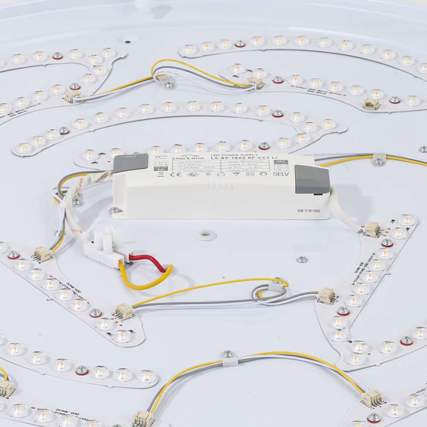 Brilagi - LED Stmívatatelné stropní svítidlo WOODROUND LED/40W/230V 3000-6000K pr. 60 cm dřevo CRI 90 + dálkové ovládání