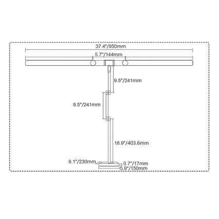 Brilagi - LED Stmívatelná dotyková stolní lampa VARIO LED/24W/230V 3000-6500K CRI 92 bílá
