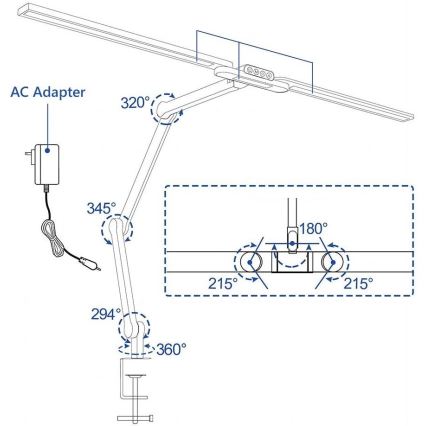 Brilagi - LED Stmívatelná dotyková flexibilní stolní lampa VARIO LED/24W/230V 3000-6500K CRI 92 černá