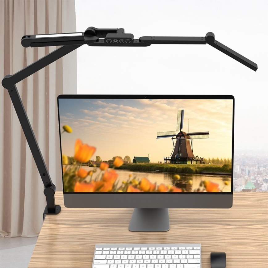 Brilagi - LED Stmívatelná flexibilní stolní lampa VARIO LED/24W/230V 3000-6500K CRI 92 černá