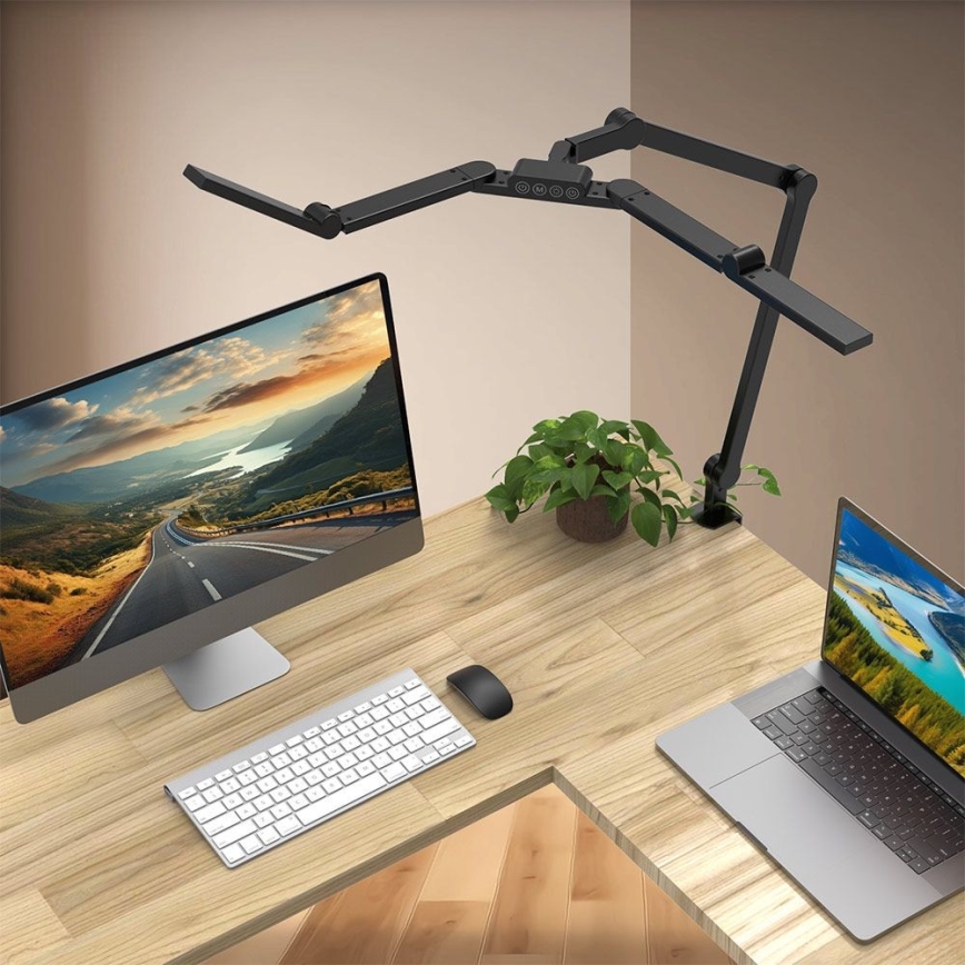 Brilagi - LED Stmívatelná flexibilní stolní lampa VARIO LED/24W/230V 3000-6500K CRI 92 černá