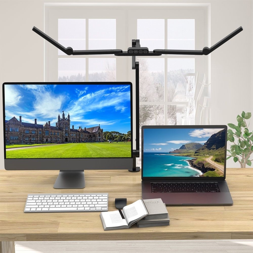 Brilagi - LED Stmívatelná flexibilní stolní lampa VARIO LED/24W/230V 3000-6500K CRI 92 černá