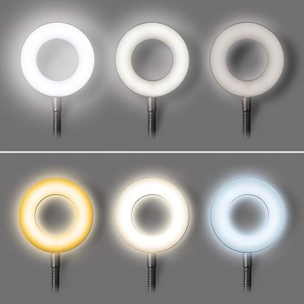 Brilagi -LED Stmívatelná lampa s klipem ORBELA LED/8W/230V 3000/4000/5000K černá