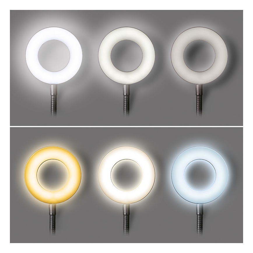 Brilagi -LED Stmívatelná lampa s klipem ORBELA LED/8W/230V 3000/4000/5000K černá