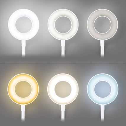 Brilagi - LED Stmívatelná lampa s klipem ORBELA LED/8W/5V 3000/4000/5000K bílá
