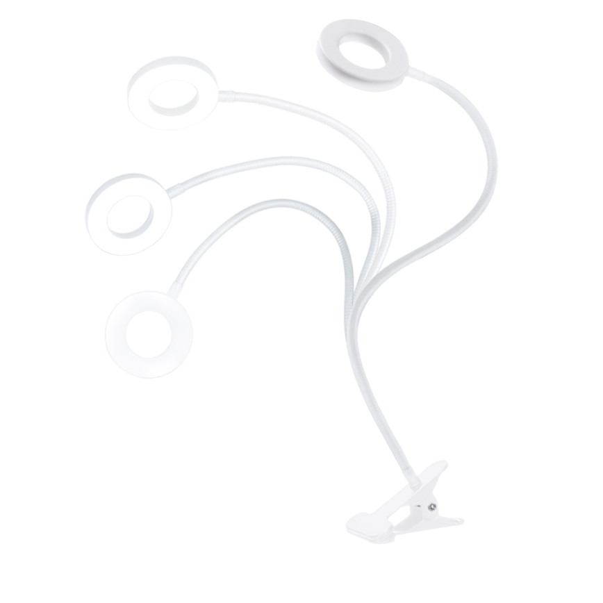 Brilagi - LED Stmívatelná lampa s klipem ORBELA LED/8W/5V 3000/4000/5000K bílá