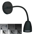 Brilagi - LED Stmívatelná nástěnná lampička LED/4W/230V černá