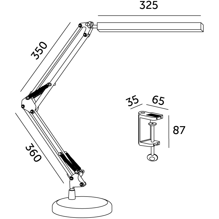 Brilagi - LED Stmívatelná stolní lampa 2v1 USB VARIO LED/14W/5V 3000-6000K černá