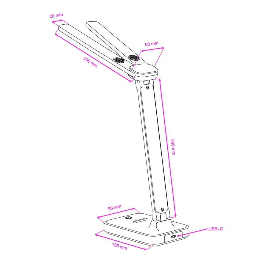 BRILAGI - LED Stmívatelná stolní lampa MODO DUO LED/8W/5V 3000/4000/6500K bílá