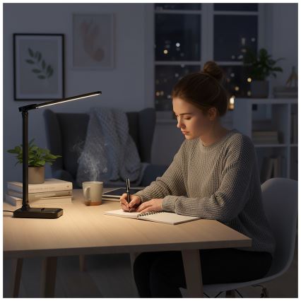 Brilagi - LED Stmívatelná stolní lampa MODO DUO LED/8W/5V 3000/4000/6500K černá
