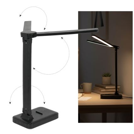 Brilagi - LED Stmívatelná stolní lampa MODO DUO LED/8W/5V 3000/4000/6500K černá