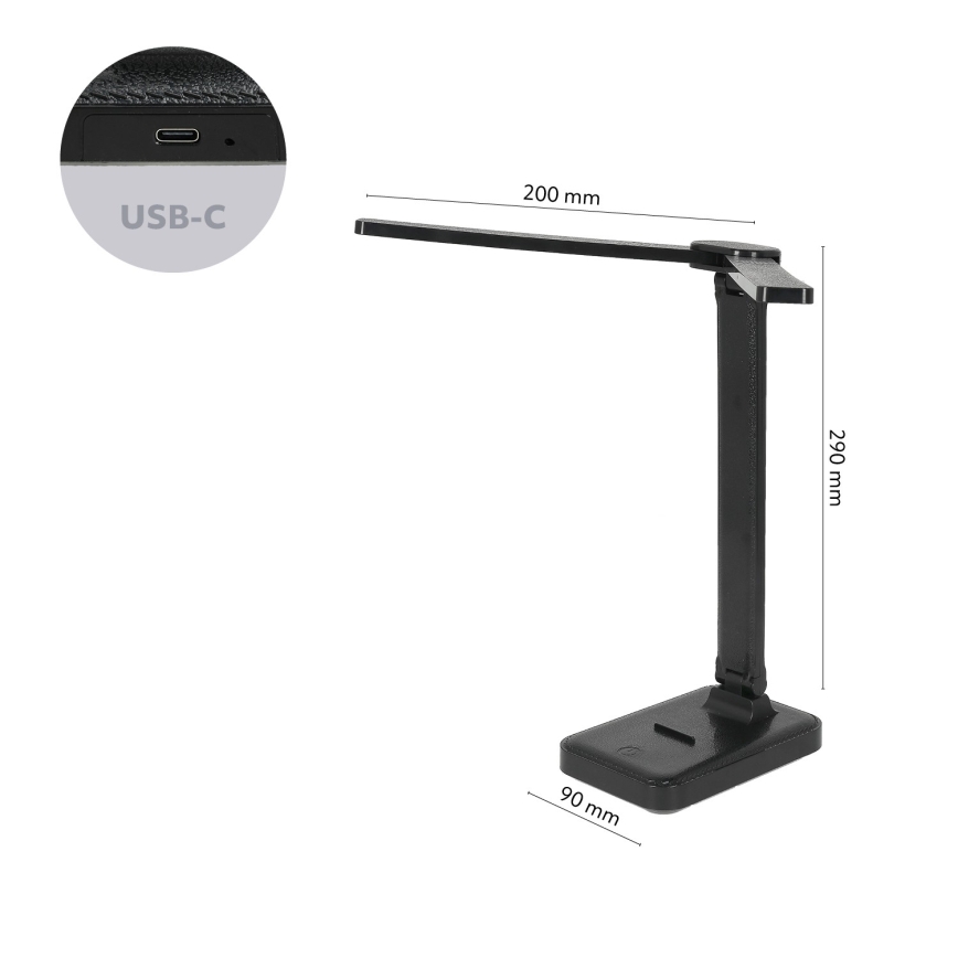 Brilagi - LED Stmívatelná stolní lampa MODO DUO LED/8W/5V 3000/4000/6500K černá