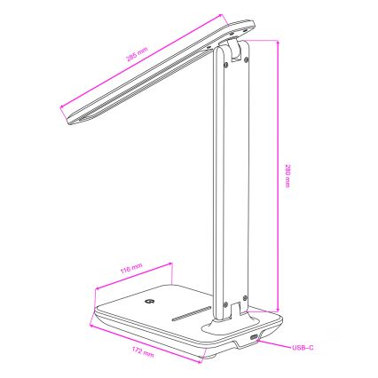 Brilagi - LED Stmívatelná stolní lampa MODO LED/7W/230V 3000/4000/6500K bílá